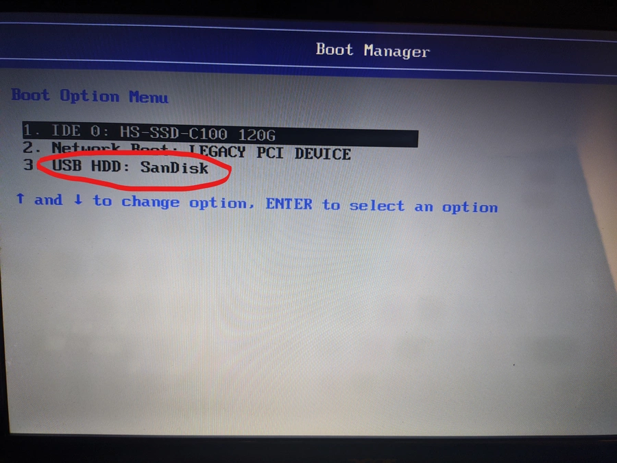 install windows from bootable usb