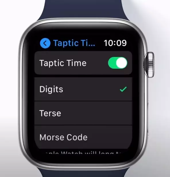 Taptic time settings 