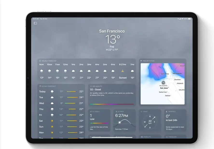 Ipad weather app