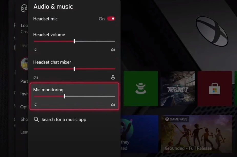 Mic Monitoring on Xbox One