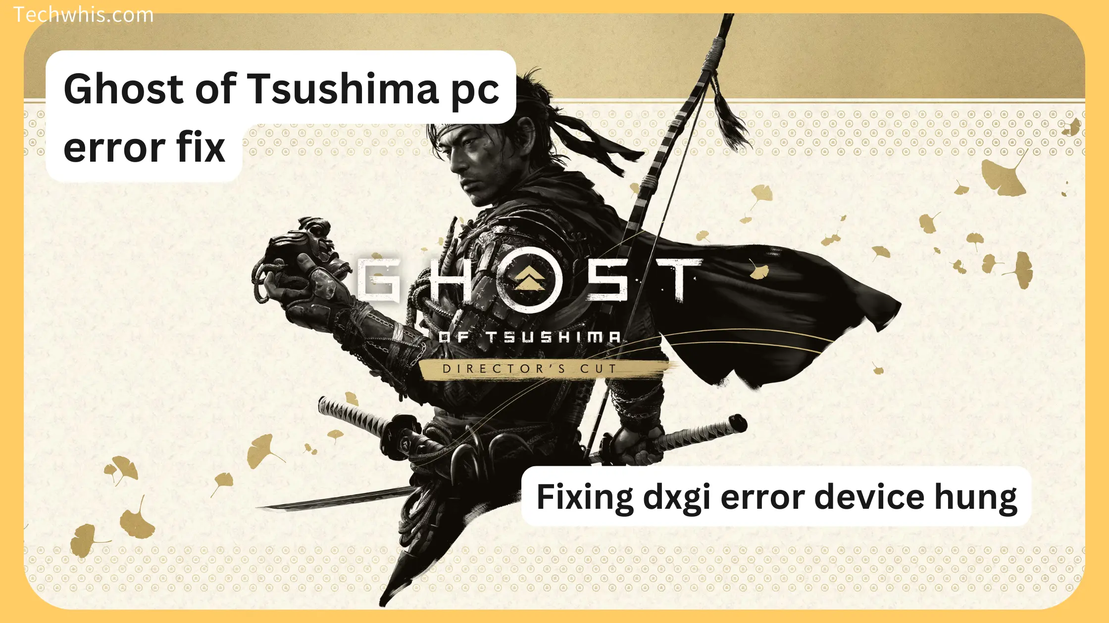 ghost of tsushima pc error fix